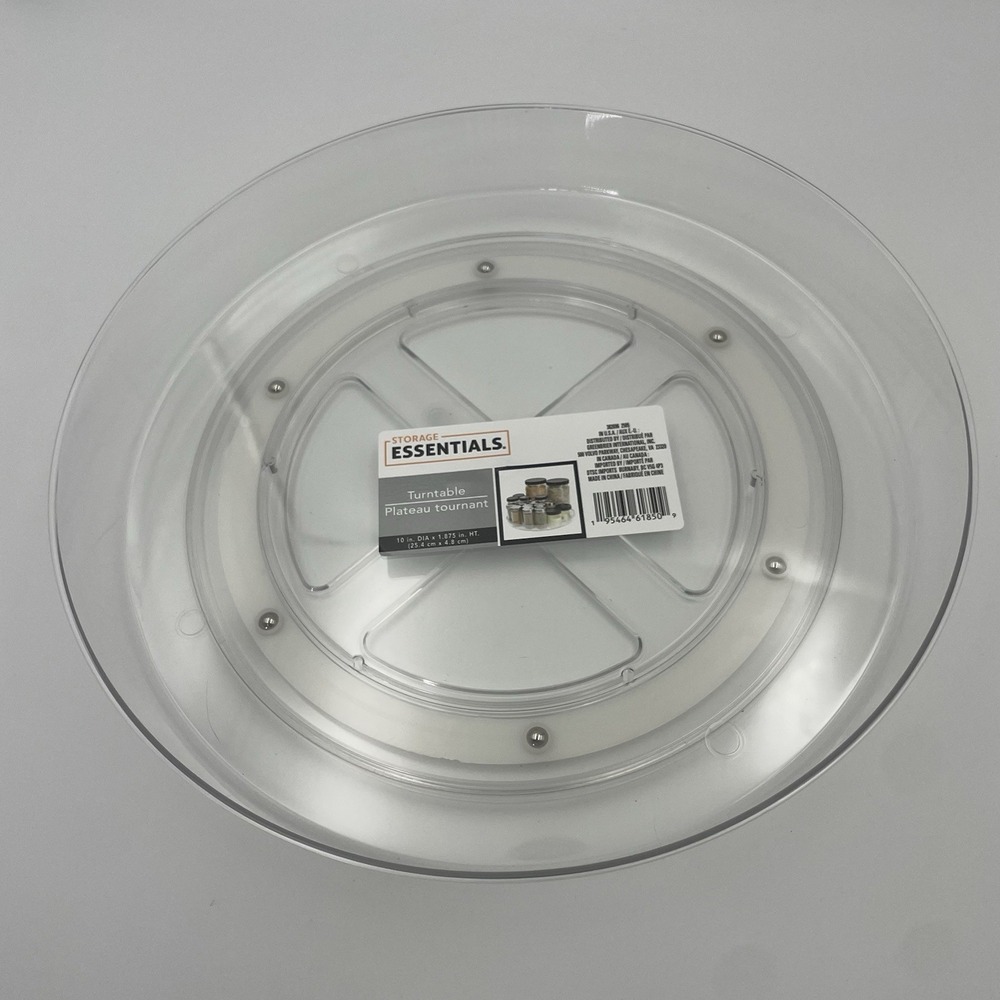 Turntable‎ Spice/Medicine Organizer 10" Clear Lazy Susan- New With Tags